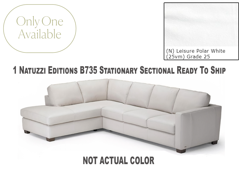 Natuzzi Editions B735 Cesare Leather Sectional Sofa CLOSEOUT ONLY 1 AVAILABLE 