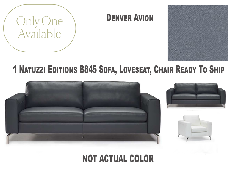 Natuzzi Editions B845 Sollievo Leather Sofa  CLOSEOUT ONLY 1 AVAILABLE 