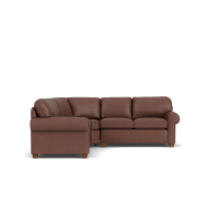 Flexsteel Thornton Stationary Leather Sectional
