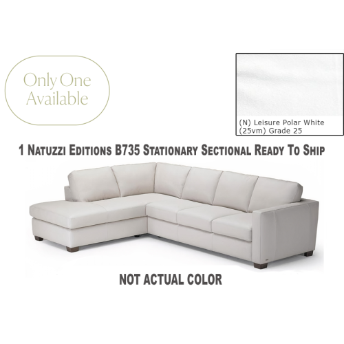 Natuzzi Editions B735 Cesare Leather Sectional Sofa CLOSEOUT ONLY 1 AVAILABLE 