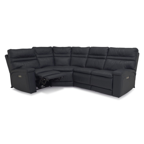 Tolia Power Reclining Leather Sectional - Available With Power Tilt Headrest | Power Lumbar
