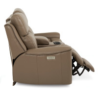 Tessa Bay Power Reclining Leather Sofa or Set - Available With Power Tilt Headrest | Power Lumbar