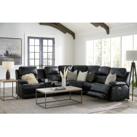 Kenna Power Reclining Leather Sectional - Available With Power Tilt Headrest | Power Lumbar