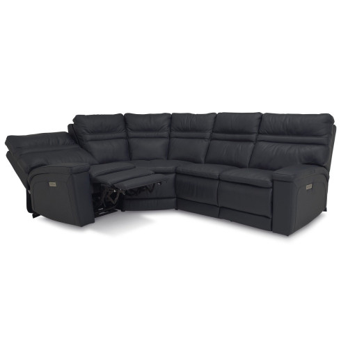 Tolia Power Reclining Leather Sectional - Available With Power Tilt Headrest | Power Lumbar