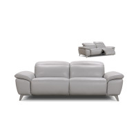 Lucca Power Reclining Leather Sofa or Set with Manual Adjustable Headrest