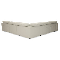 Elira Power Reclining Leather Sectional with Power Adjustable Headrest