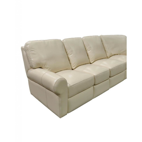 Ashlea Reclining Leather Sectional - Available with Power Recline | Power Lumbar