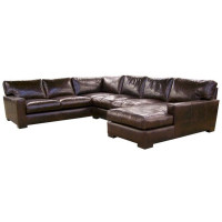 Max Deep Or Regular Seating Leather Sectional
