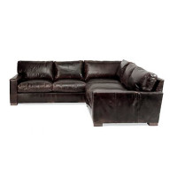 Max Deep Or Regular Seating Leather Sectional
