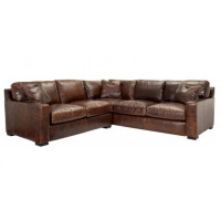 Max Deep Or Regular Seating Leather Sectional