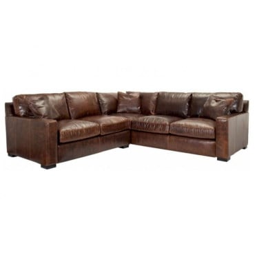 Max Deep Or Regular Seating Leather Sectional