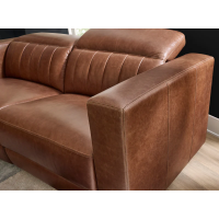 Flexsteel Austin Power Reclining Leather Sofa or Set With Power Tilt Headrest