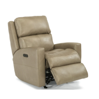 Flexsteel Catalina Power Reclining Leather Sectional With Option Power Tilt Headrest