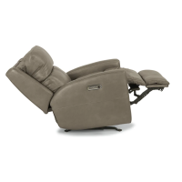 Flexsteel Catalina Power Reclining Leather Sectional With Option Power Tilt Headrest