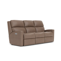 Flexsteel Catalina Power Reclining Leather Sofa or Set With Optional Power Tilt Headrest