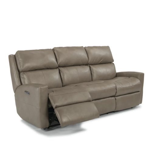 Flexsteel Catalina Power Reclining Leather Sofa or Set With Optional Power Tilt Headrest