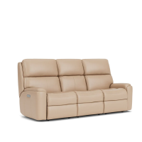 Flexsteel Rio Power Reclining Leather Sofa or Set With Optional Power Tilt Headrest