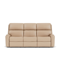 Flexsteel Rio Power Reclining Leather Sofa or Set With Optional Power Tilt Headrest
