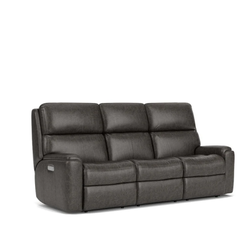 Flexsteel Rio Power Reclining Leather Sofa or Set With Optional Power Tilt Headrest