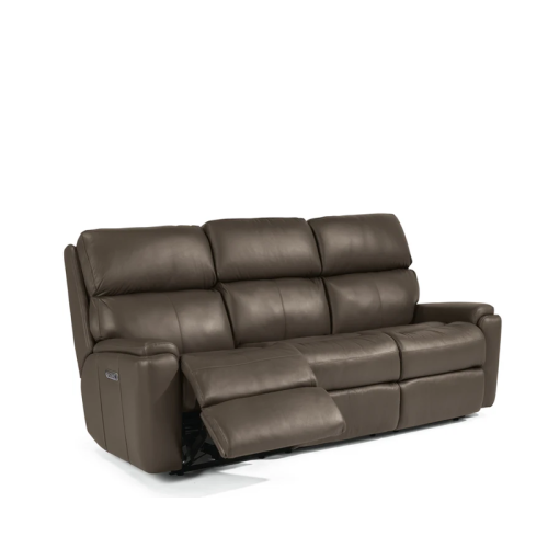 Flexsteel Rio Power Reclining Leather Sofa or Set With Optional Power Tilt Headrest
