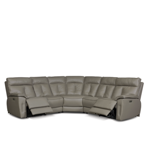Coasta Power Reclining Leather Sectional - Available With Power Tilt Headrest | Power Lumbar