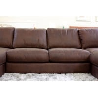 Max Deep Or Regular Seating Leather Sectional
