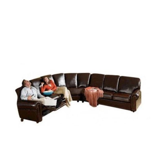 Greenlark Reclining Leather Sectional - Available with Power Recline | Power Lumbar