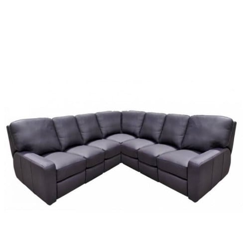 Mavien Reclining Leather Sectional - Available with Power Recline | Power Lumbar