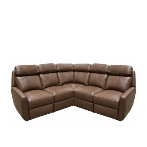 Ravelle Reclining Leather Sectional - Available with Power Recline | Power Lumbar