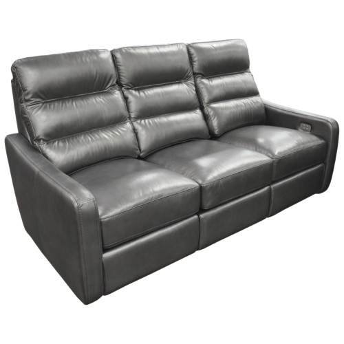 Maris Gate Power Reclining Leather Sofa or Set with Power Tilt Headrest - Available With Power Lumbar