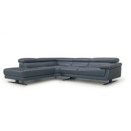 Bayla Leather Sectional with Adjustable Headrest
