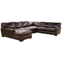 Max Deep Or Regular Seating Leather Sectional