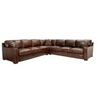 Max Deep Or Regular Seating Leather Sectional
