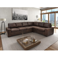 New River Oversized (Deep Seating) Leather Sectional
