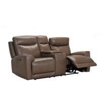Trielle Power Reclining Leather Sofa With Power Headrest