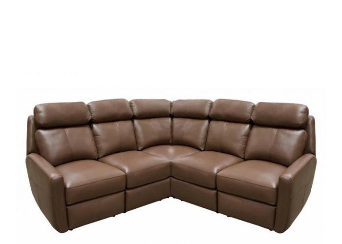 Ravelle Reclining Leather Sectional - Available with Power Recline | Power Lumbar