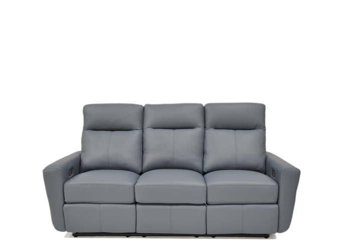 Welsa Power Reclining Leather Sofa or Set with Power Tilt Headrest - Available With Power Lumbar