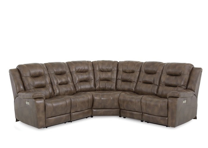 Lenna Power Reclining Leather Sectional - Available With Power Tilt Headrest | Power Lumbar