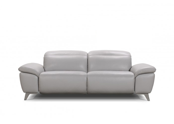 Lucca Power Reclining Leather Sofa or Set with Manual Adjustable Headrest